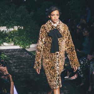 Erdem x H&M Leopard Faux Fur Coat